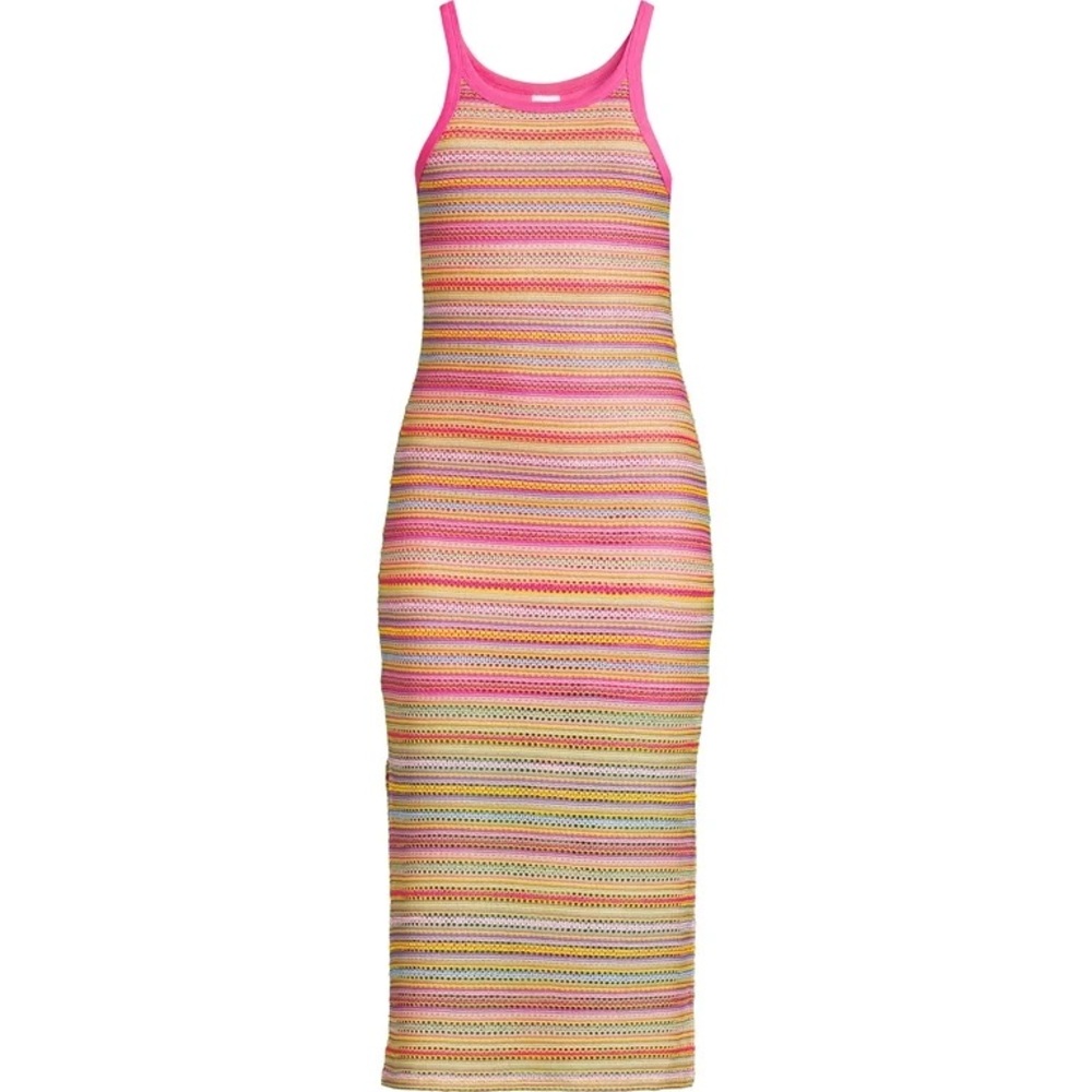 No Boundaries Stripe Tank Dress Pink Multi Color. Size S - Picture 11 of 15